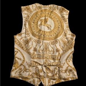 VTG Wathne Baroque Pegasus Silk Vest | Rare 90s Designer Statement Piece